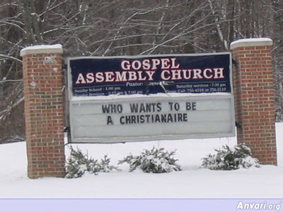 Christianaire - Funny Church Signs 