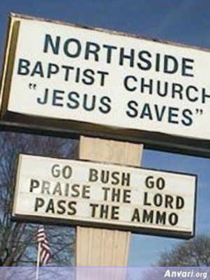Pass the Ammo - Funny Church Signs 