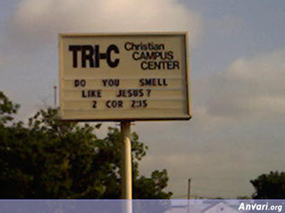 Smells Like Jesus - Funny Church Signs 