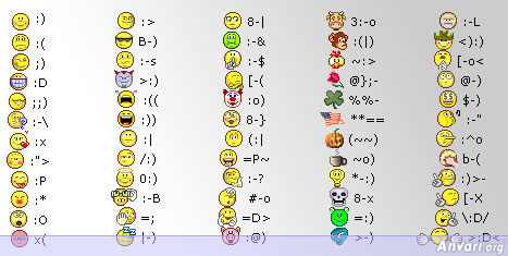 Yahoo Messenger Smilies - Online Smiley Faces and Emoticons 