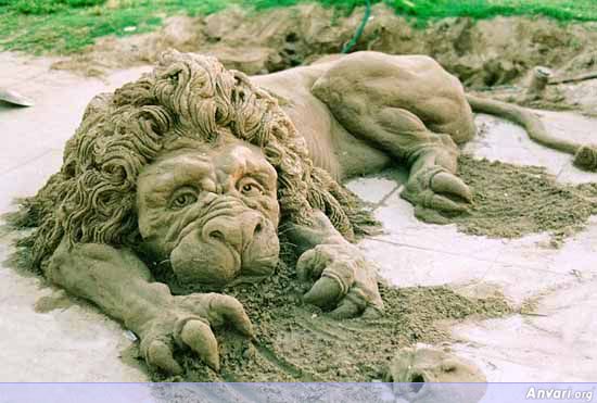 lion - Sand Art 