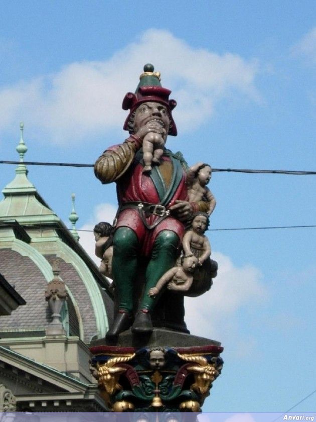 The Child Eater Of Bern 630x840 - Strange Statues around the World 
