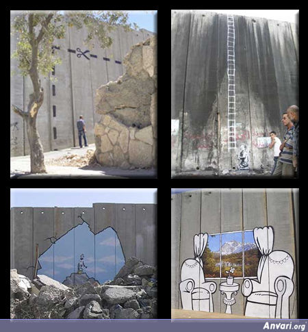 Banksy At The West Bank Barrier - Street Art By Bansky 