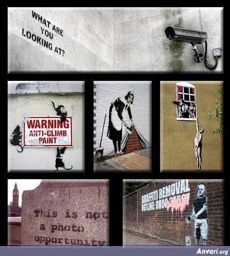 Banksy Stencil Guerilla Street Art - Street Art By Bansky 