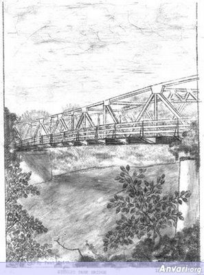 Stewart Park Bridge Across The Umpqua River - Typewritter ASCII Art 
