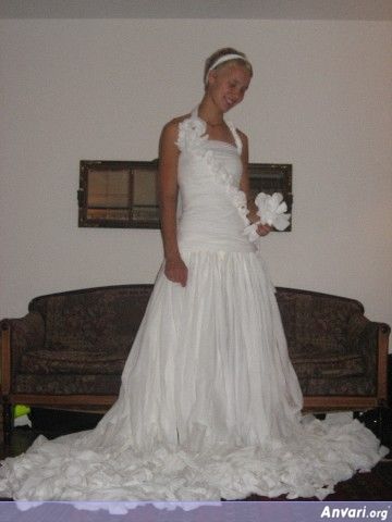 Ingrid-1 - Wedding Dresses Made of Toilet Paper 