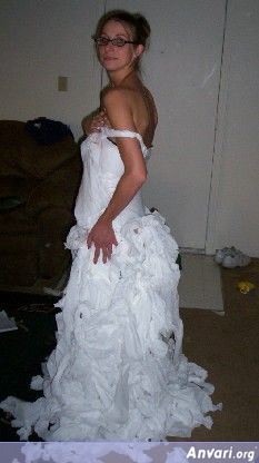 Kristin2 - Wedding Dresses Made of Toilet Paper 