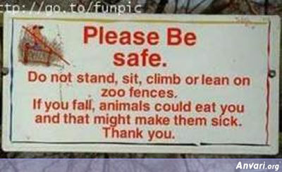 Please be Safe - Animals Can Eat You - Weird Signs 