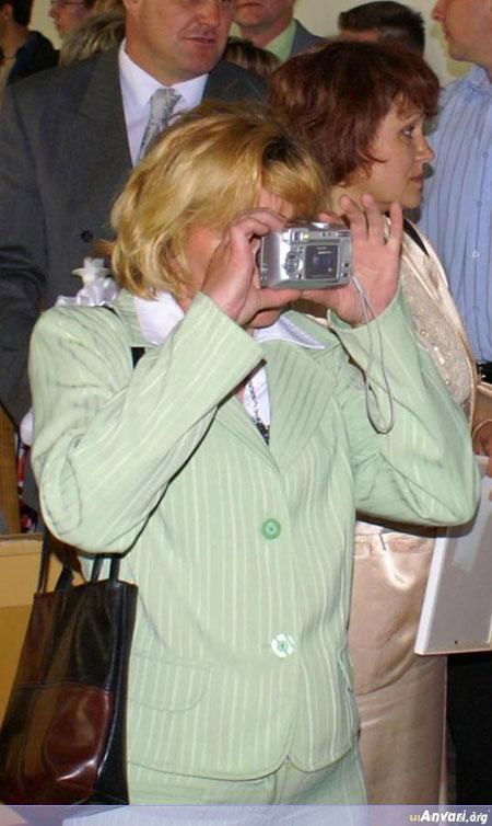 Blonde Using a Digital Camera - Blondes 