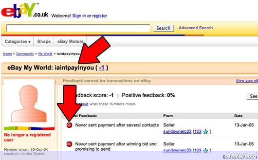 Ebay User with Lowest Feedback Score - Ebay User with Lowest Feedback Score 