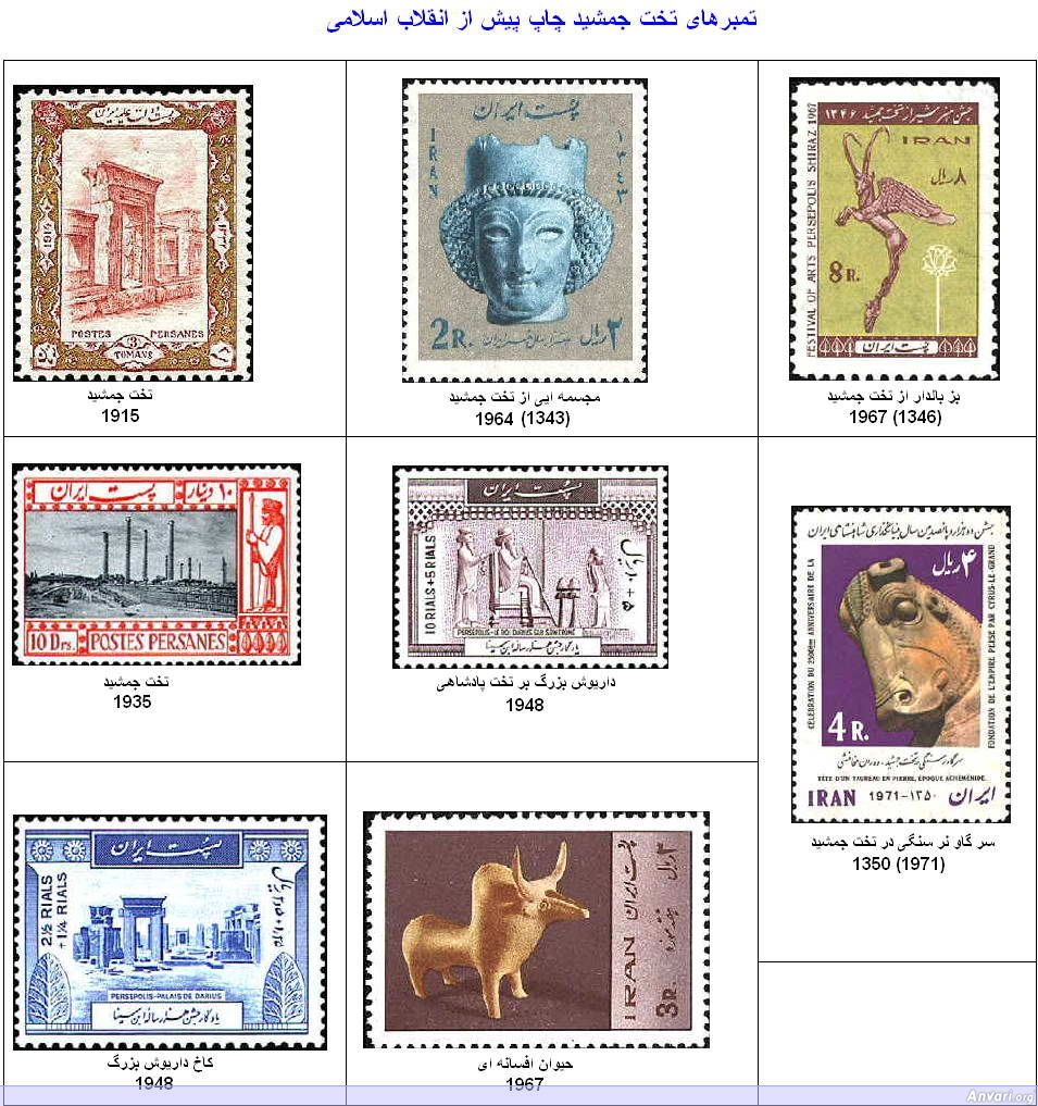 Persepolis Stamps before the Revolution - Persepolis Stamps before the Revolution 