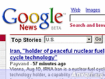 Top Headline on Google News