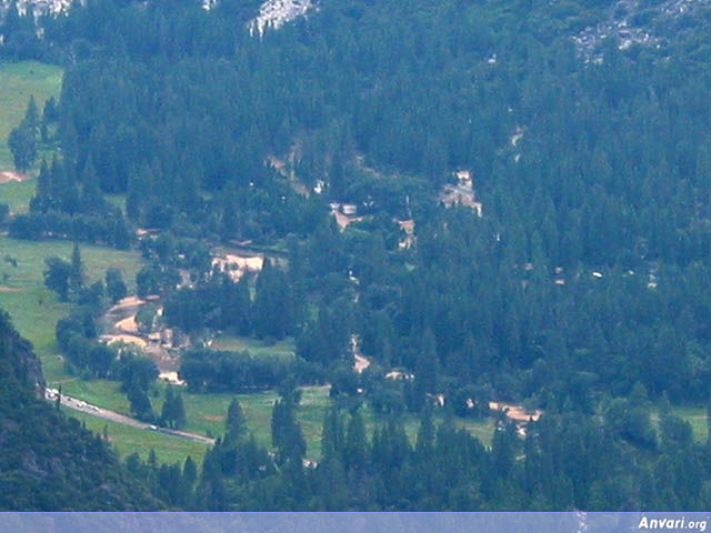 Ahwanee Hotel View from the Top of the Half Dome - Ahwanee Hotel View from the Top of the Half Dome 